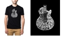 LA Pop Art Men's Premium Blend Word Art Rock Guitar Body Word Art T-shirt